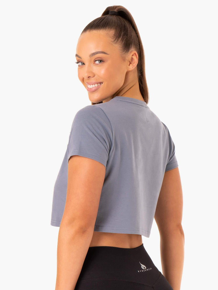 T Shirts Ryderwear Hybrid Mesh Bleu Femme | RPC-32368105