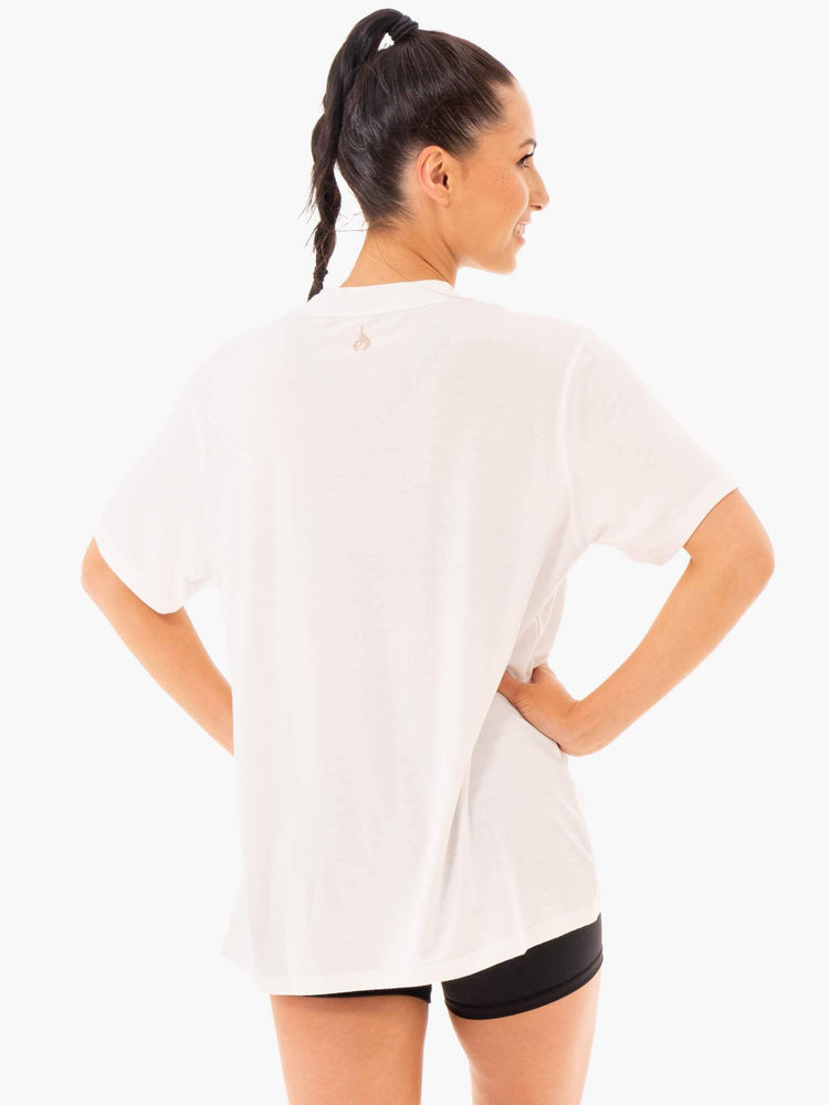 T Shirts Ryderwear Define Long Line Blanche Femme | FOH-69827574