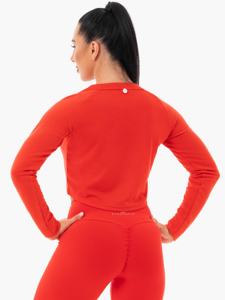 Chandails Ryderwear Staples Cropped Rouge Femme | GKY-09222475