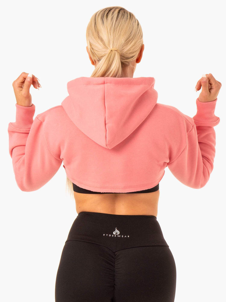 Chandails Ryderwear Staples Super Crop Rose Femme | NIJ-48307390