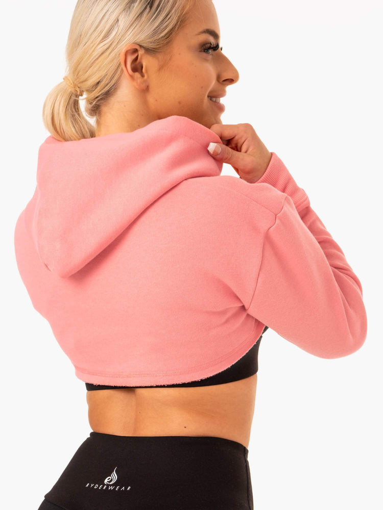 Chandails Ryderwear Staples Super Crop Rose Femme | NIJ-48307390