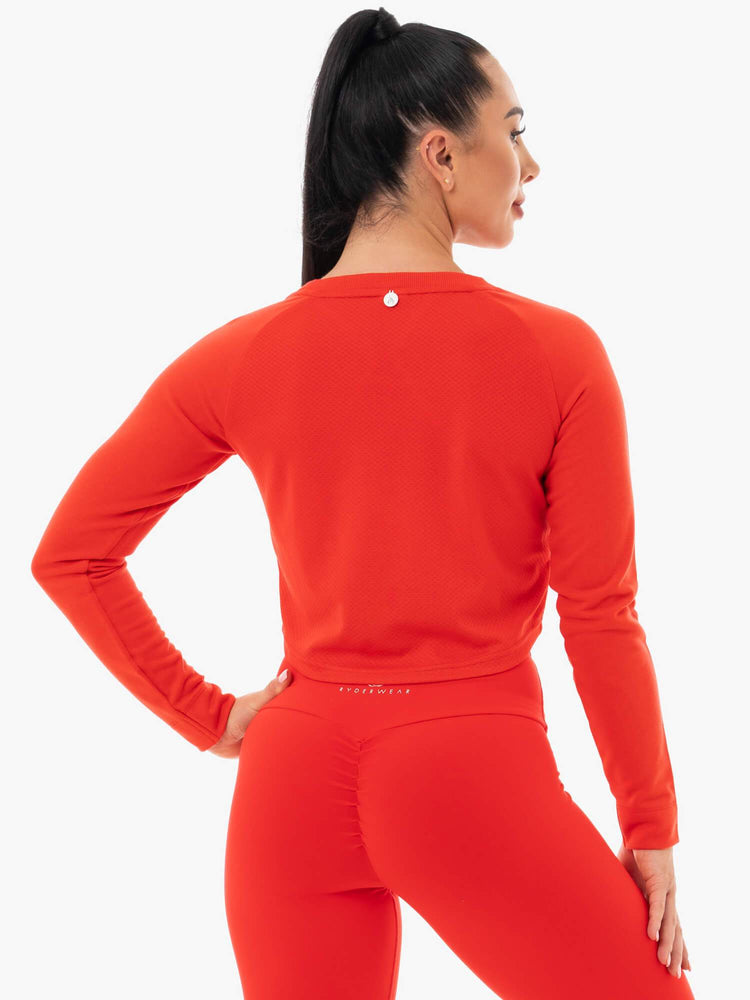 Chandails Ryderwear Staples Cropped Rouge Femme | GKY-09222475