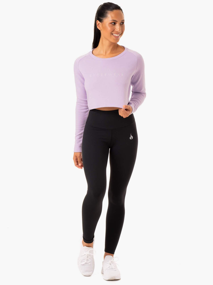 Chandails Ryderwear Staples Cropped Violette Femme | YWN-35721893