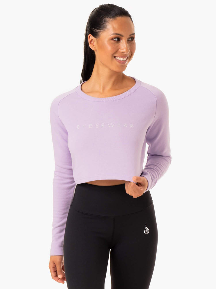 Chandails Ryderwear Staples Cropped Violette Femme | YWN-35721893