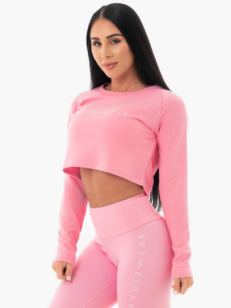 Chandails Ryderwear Staples Cropped Rose Femme | ACI-96551956