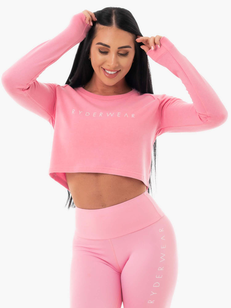 Chandails Ryderwear Staples Cropped Rose Femme | ACI-96551956