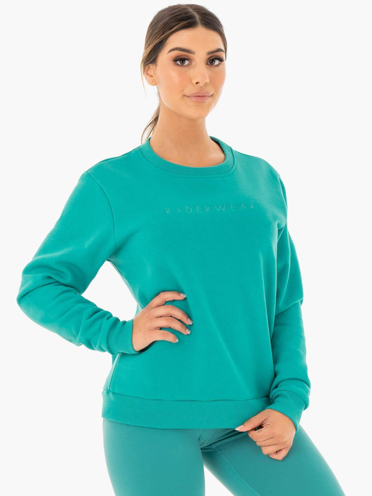 Chandails Ryderwear Motion Oversized Turquoise Femme | GFI-42819308