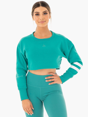 Chandails Ryderwear Motion Cropped Turquoise Femme | PVM-03121924