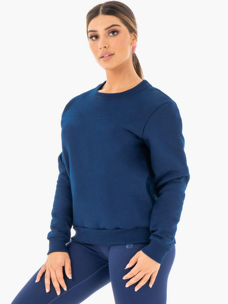 Chandails Ryderwear Motion Oversized Bleu Marine Femme | OSN-59996263