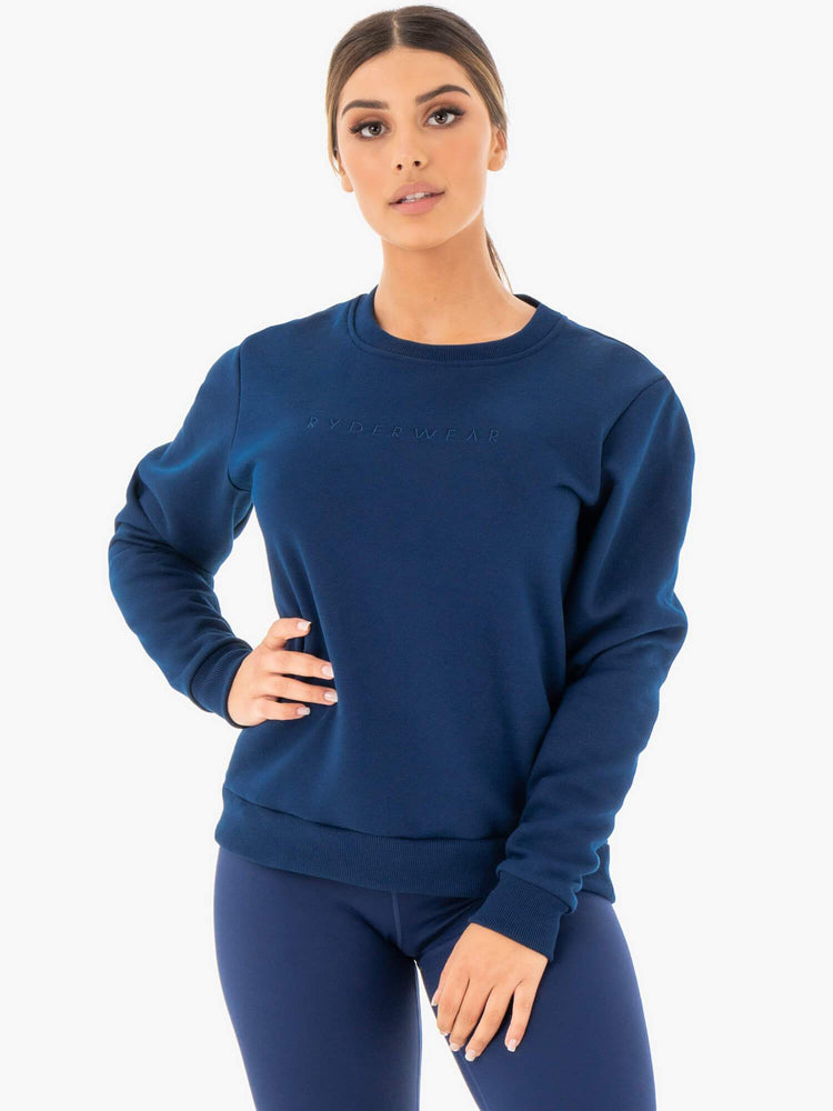 Chandails Ryderwear Motion Oversized Bleu Marine Femme | OSN-59996263