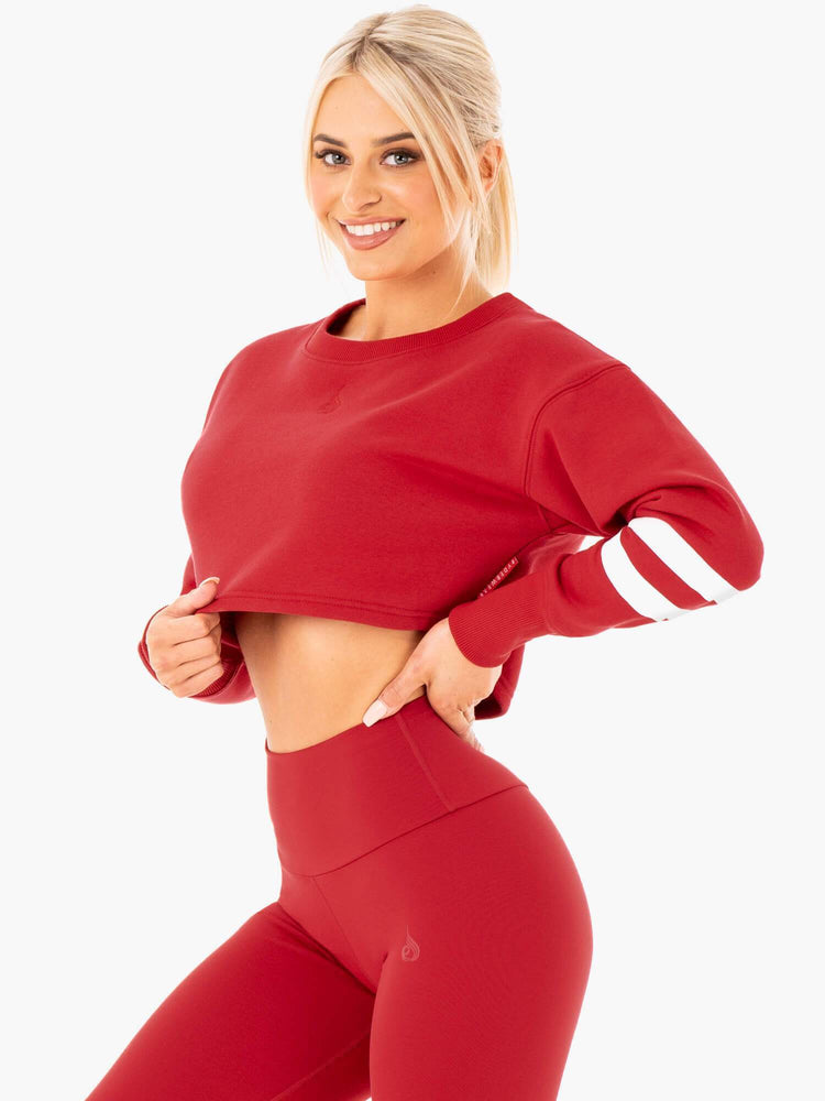 Chandails Ryderwear Motion Cropped Rouge Femme | CZU-42269329