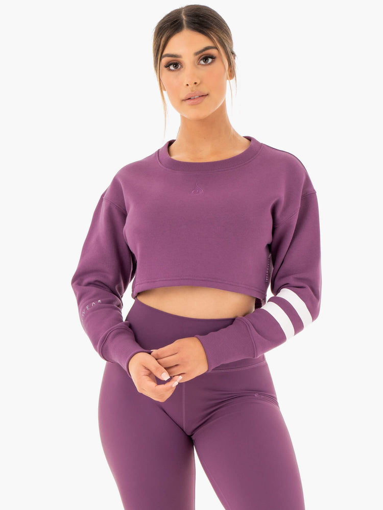 Chandails Ryderwear Motion Cropped Violette Femme | EOK-93628320