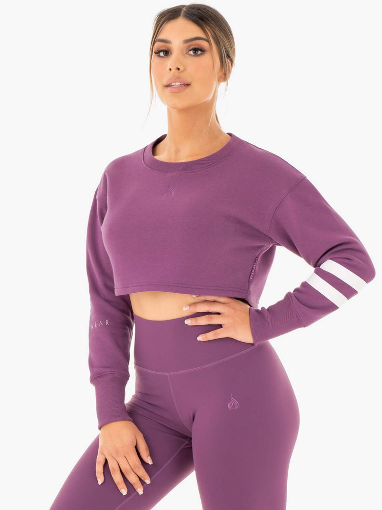 Chandails Ryderwear Motion Cropped Violette Femme | EOK-93628320