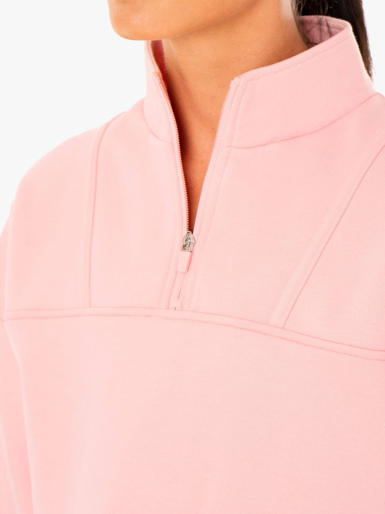 Chandails Ryderwear Evolution Half Zip Rose Femme | FMY-21381663