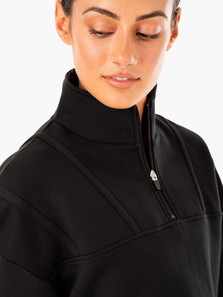 Chandails Ryderwear Evolution Half Zip Noir Femme | RPX-41996013