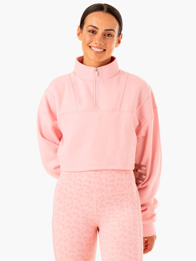 Chandails Ryderwear Evolution Half Zip Rose Femme | FMY-21381663