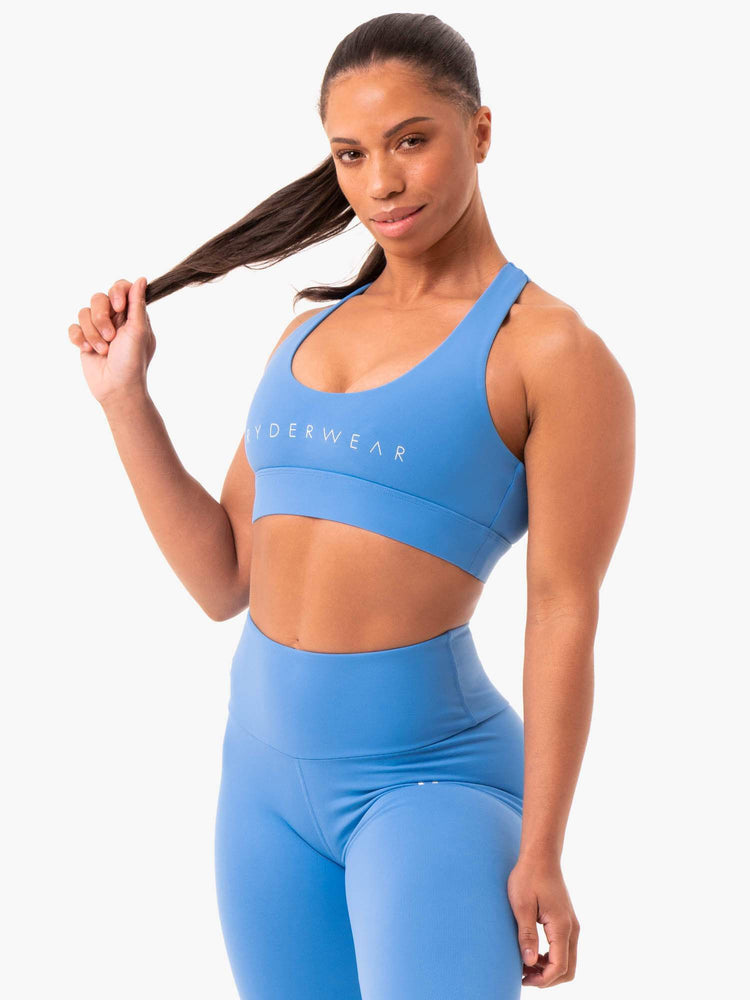 Soutien Gorge Sport Ryderwear Staples Cross Over Bleu Femme | JMY-58024489