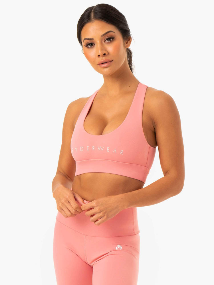 Soutien Gorge Sport Ryderwear Staples Cross Over Rose Femme | DYD-43170511