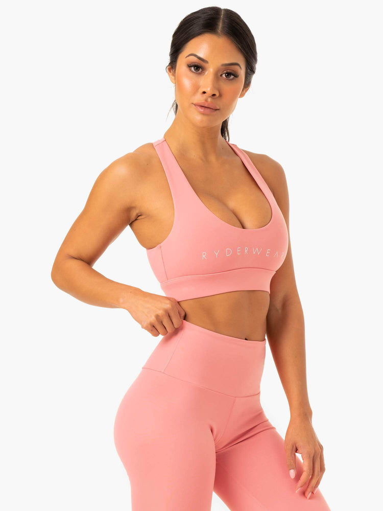 Soutien Gorge Sport Ryderwear Staples Cross Over Rose Femme | DYD-43170511