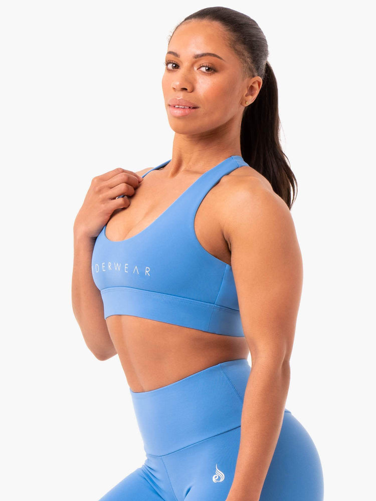 Soutien Gorge Sport Ryderwear Staples Cross Over Bleu Femme | JMY-58024489