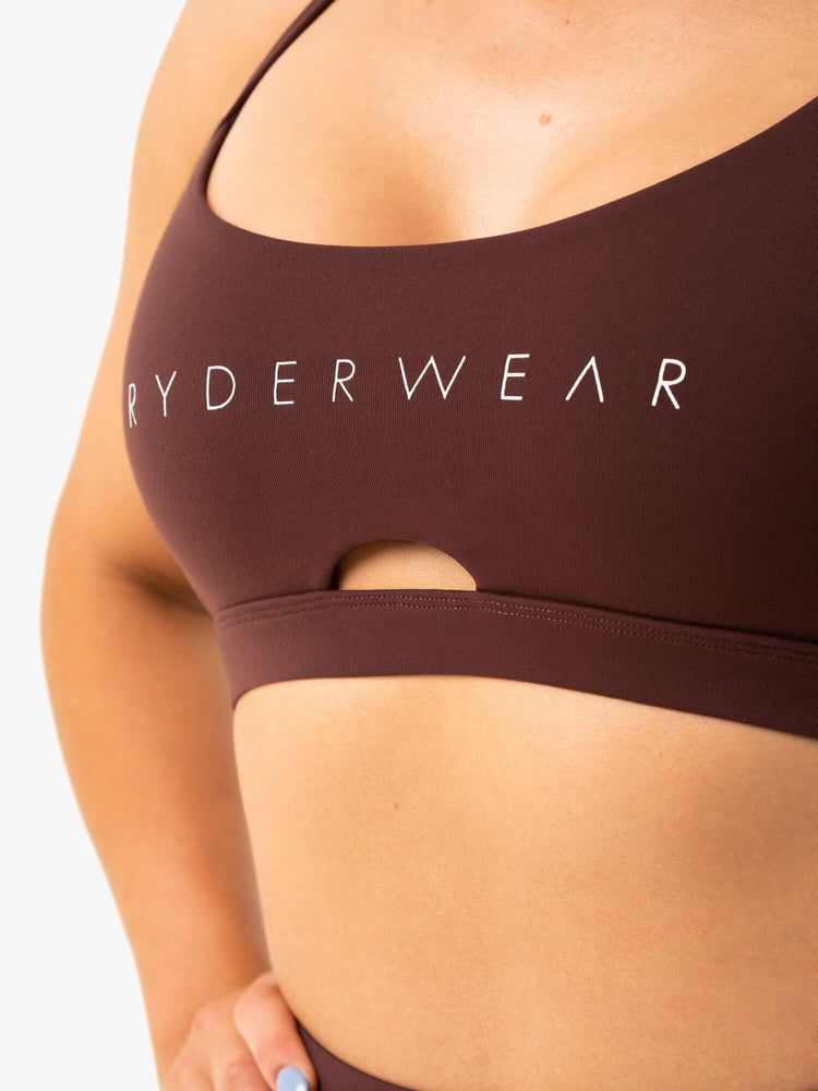 Soutien Gorge Sport Ryderwear Staples Chocolat Femme | UDT-06407231