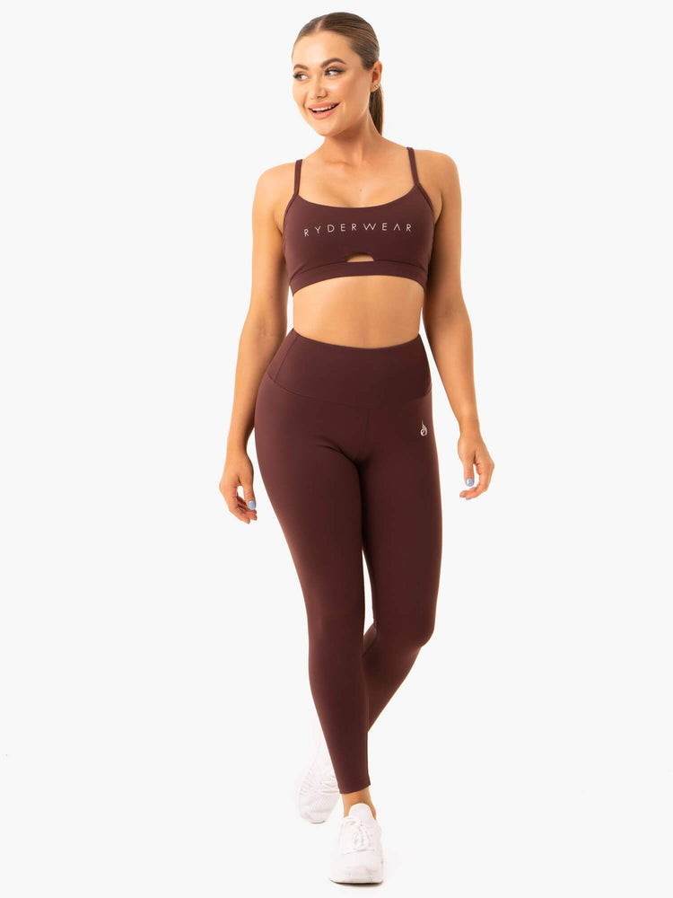 Soutien Gorge Sport Ryderwear Staples Chocolat Femme | UDT-06407231