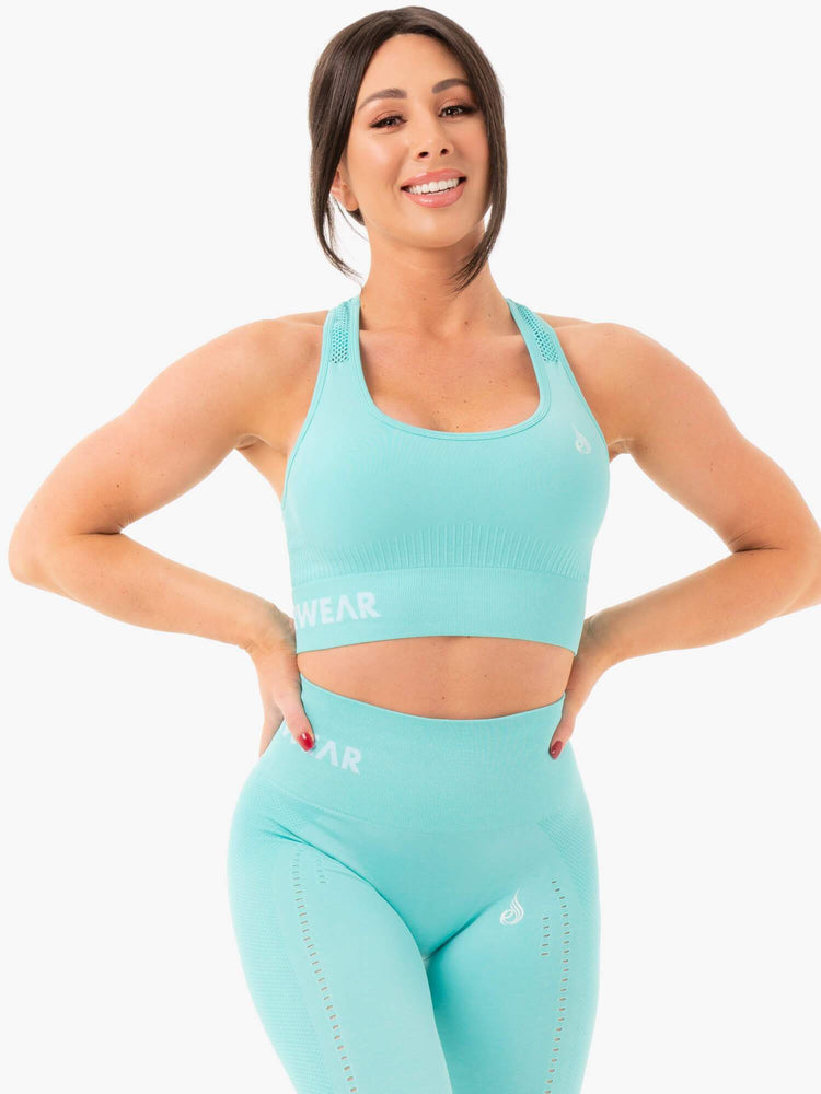 Soutien Gorge Sport Ryderwear Seamless Staples Turquoise Femme | VWC-21172528