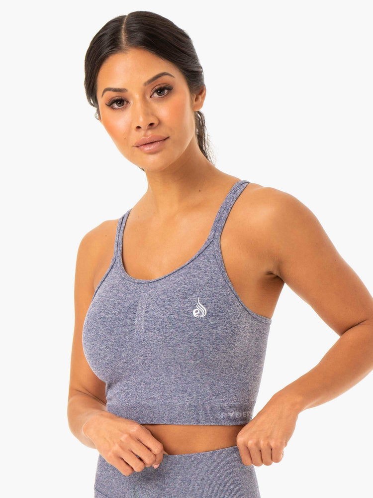 Soutien Gorge Sport Ryderwear Sculpt Seamless Tank Bleu Marine Femme | DAG-11009193