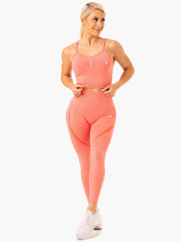 Soutien Gorge Sport Ryderwear Sculpt Seamless Tank Corail Femme | GVG-06644187