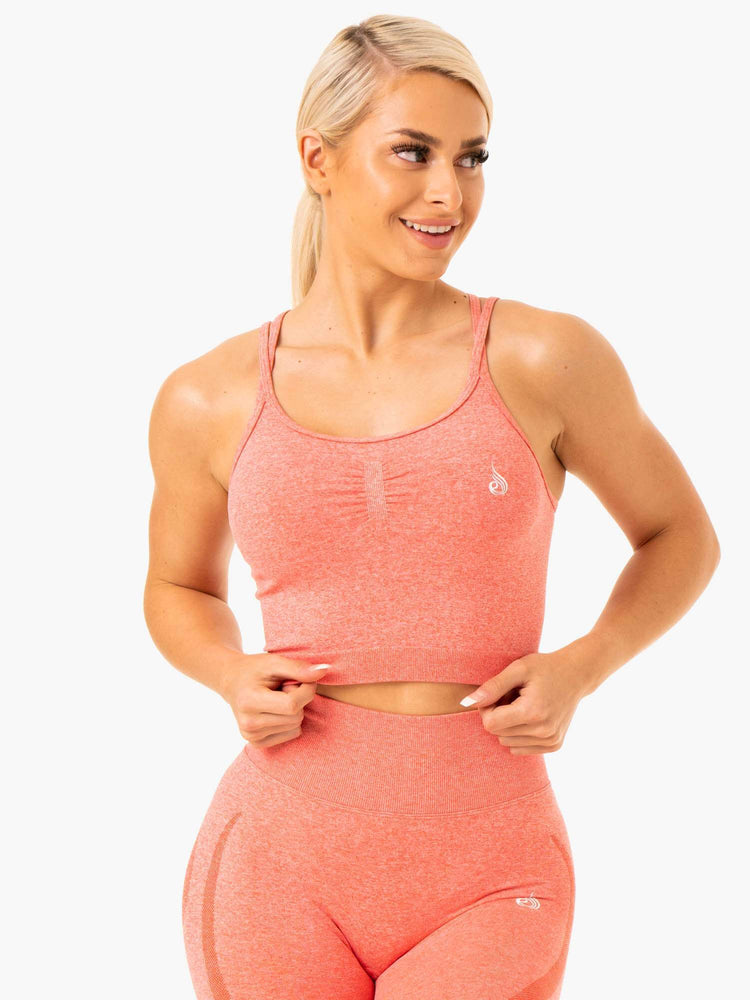 Soutien Gorge Sport Ryderwear Sculpt Seamless Tank Corail Femme | GVG-06644187