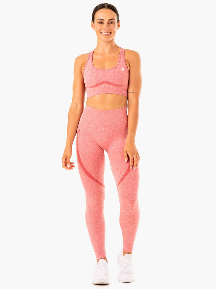 Soutien Gorge Sport Ryderwear Sculpt Seamless Racer Back Rose Femme | PTU-64503623