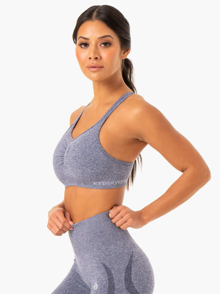 Soutien Gorge Sport Ryderwear Sculpt Seamless Bleu Marine Femme | LAA-21130275