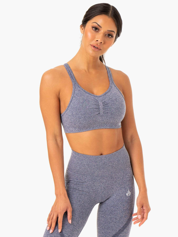 Soutien Gorge Sport Ryderwear Sculpt Seamless Bleu Marine Femme | LAA-21130275