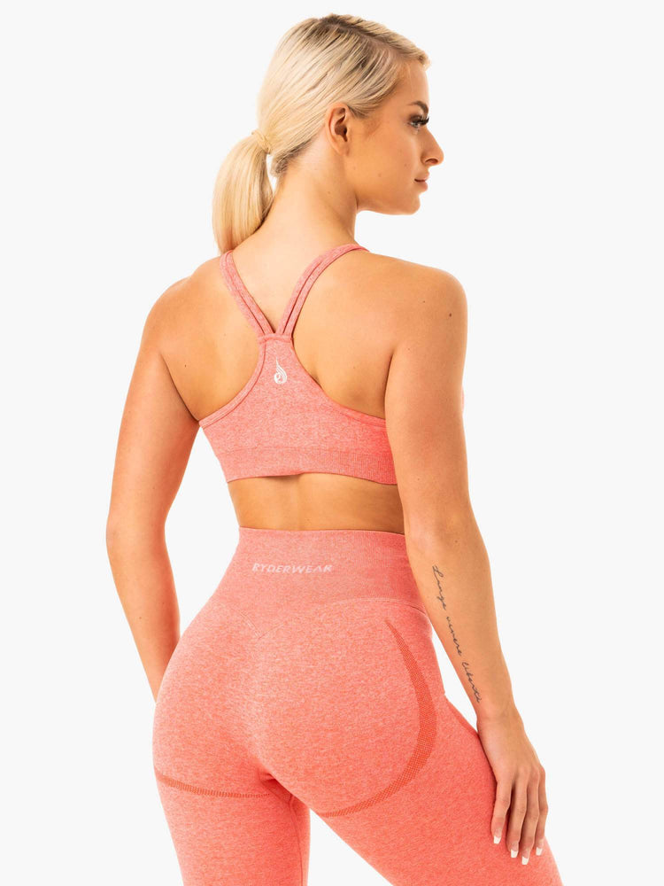 Soutien Gorge Sport Ryderwear Sculpt Seamless Corail Femme | SRA-01960309