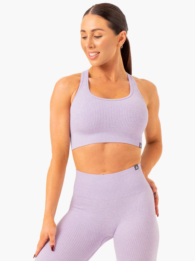 Soutien Gorge Sport Ryderwear Rib Seamless Lavande Femme | BUY-34108785