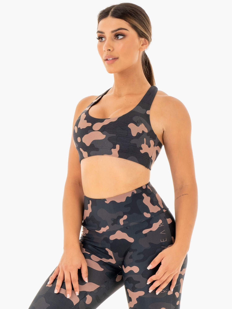 Soutien Gorge Sport Ryderwear Rose Camouflage Femme | UZW-87115561