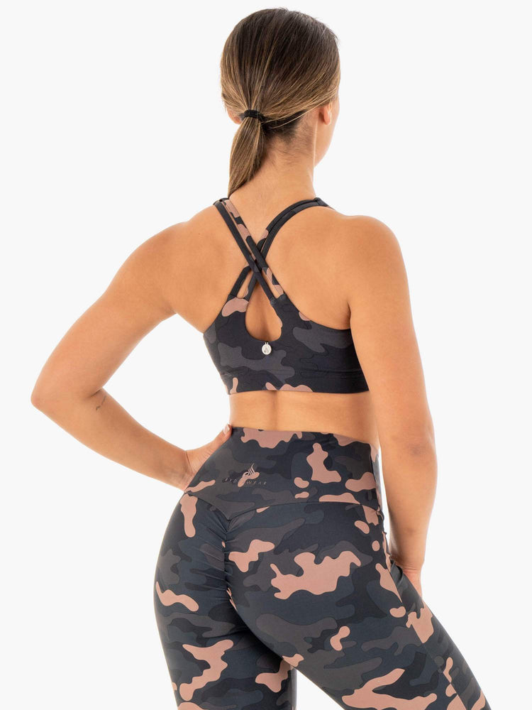 Soutien Gorge Sport Ryderwear Rose Camouflage Femme | UZW-87115561