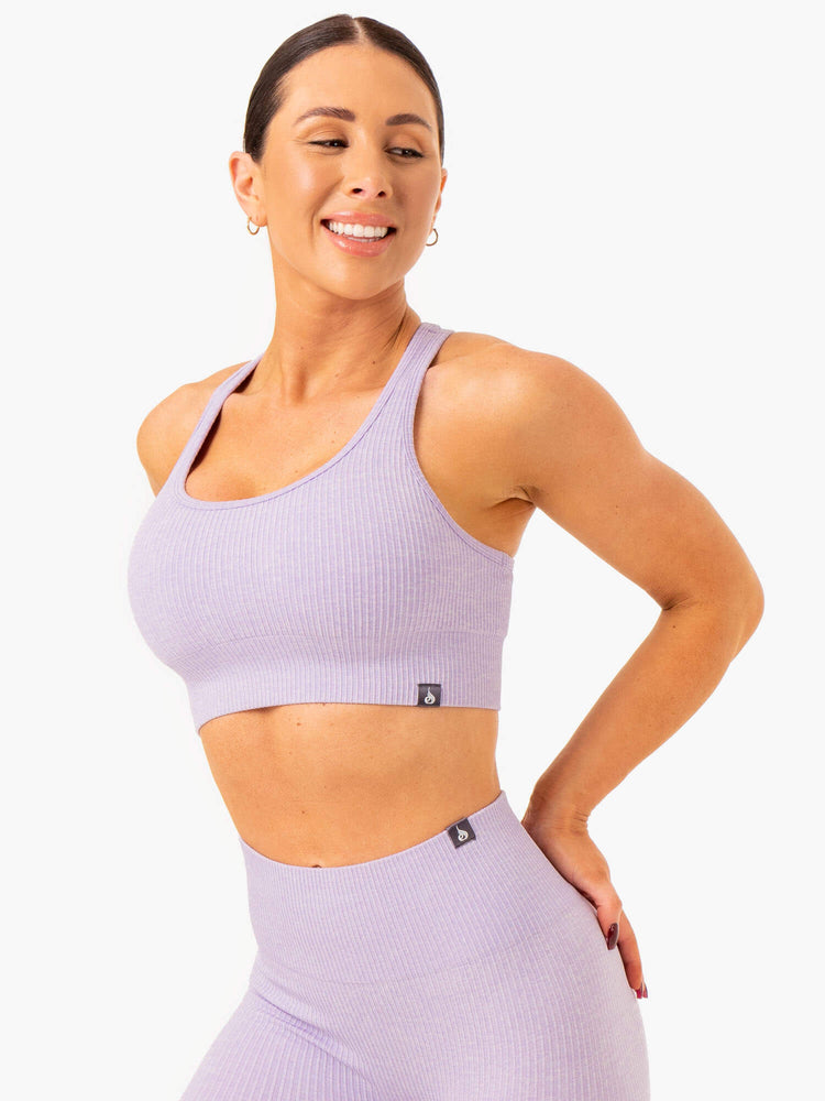 Soutien Gorge Sport Ryderwear Rib Seamless Lavande Femme | BUY-34108785