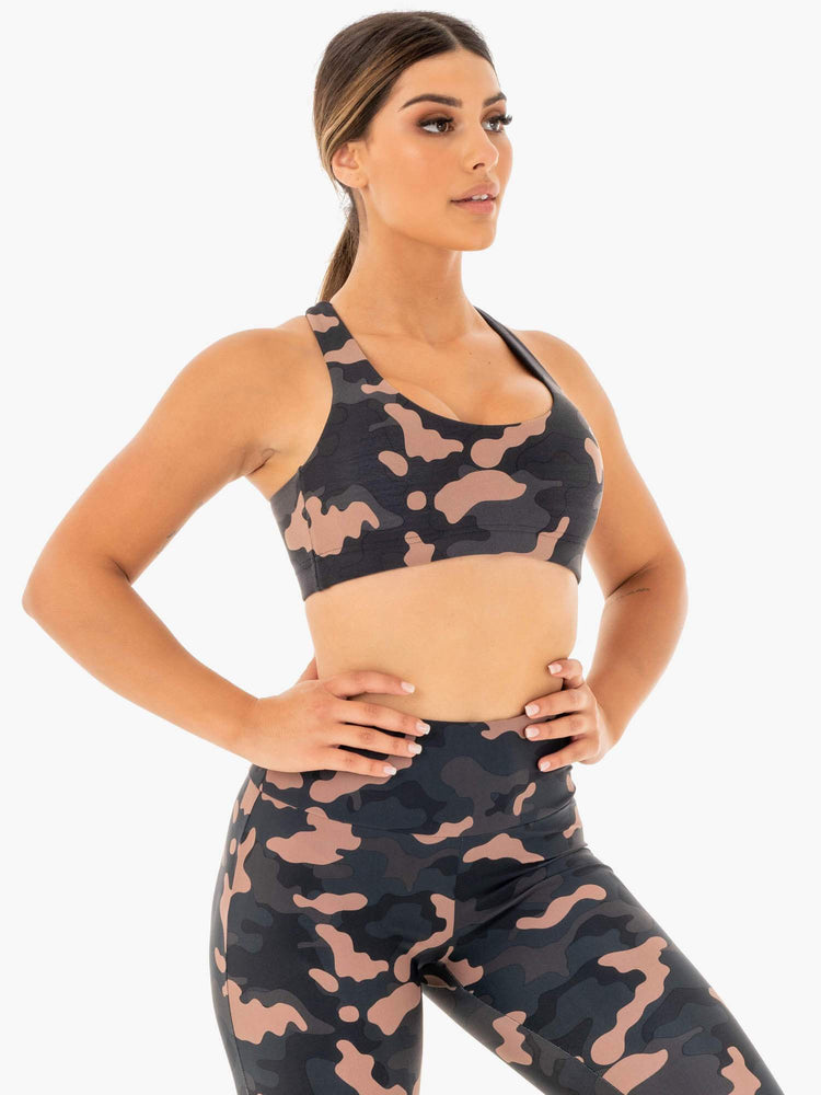 Soutien Gorge Sport Ryderwear Rose Camouflage Femme | UZW-87115561