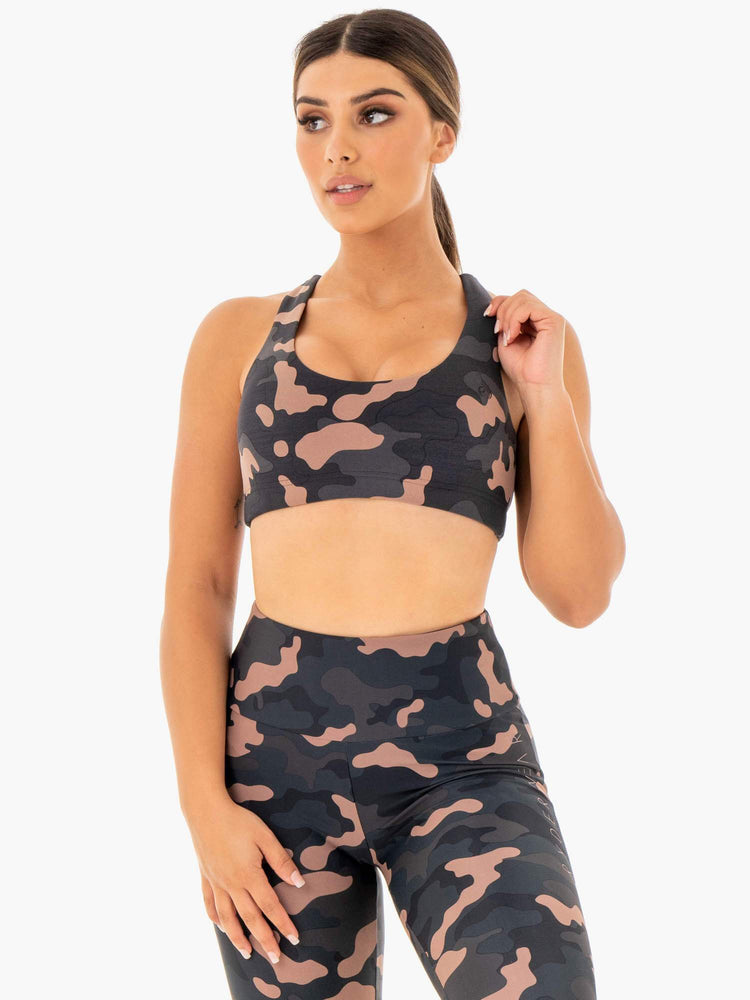 Soutien Gorge Sport Ryderwear Rose Camouflage Femme | UZW-87115561