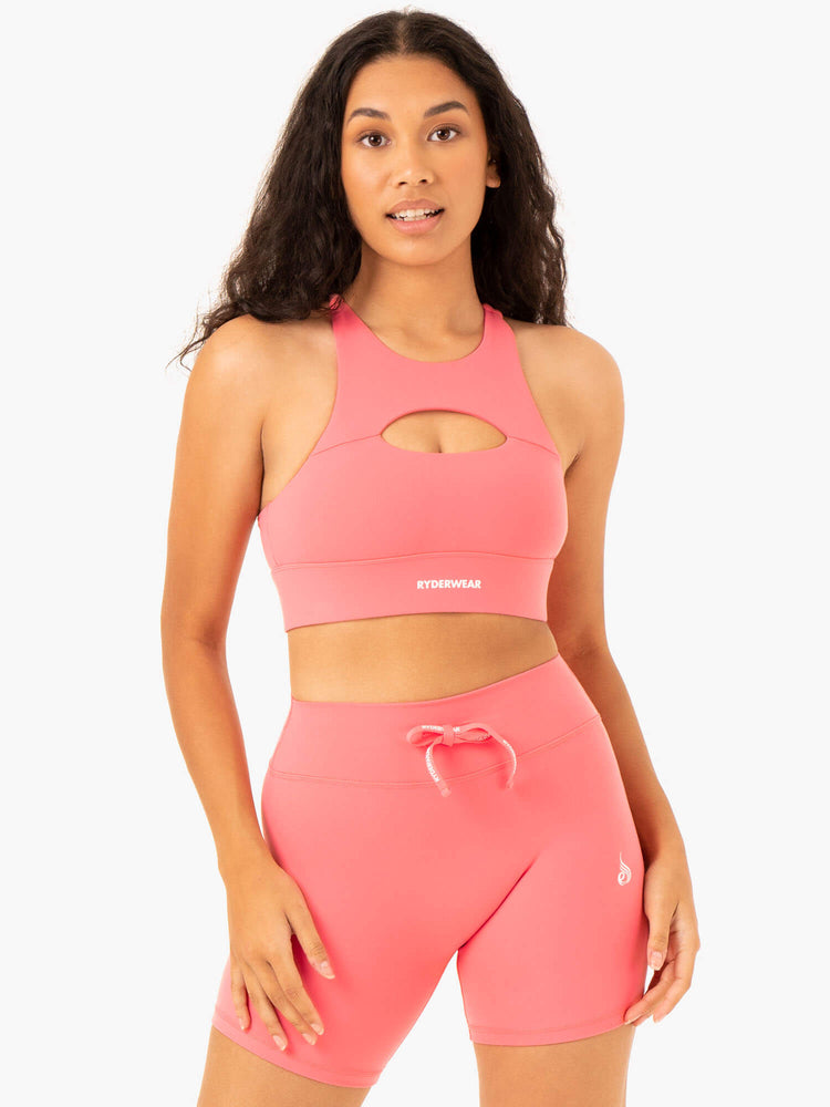 Soutien Gorge Sport Ryderwear Replay Cut Out Corail Femme | DGF-68088747