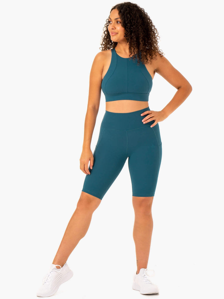 Soutien Gorge Sport Ryderwear Reset High Impact Turquoise Femme | HMU-17182135