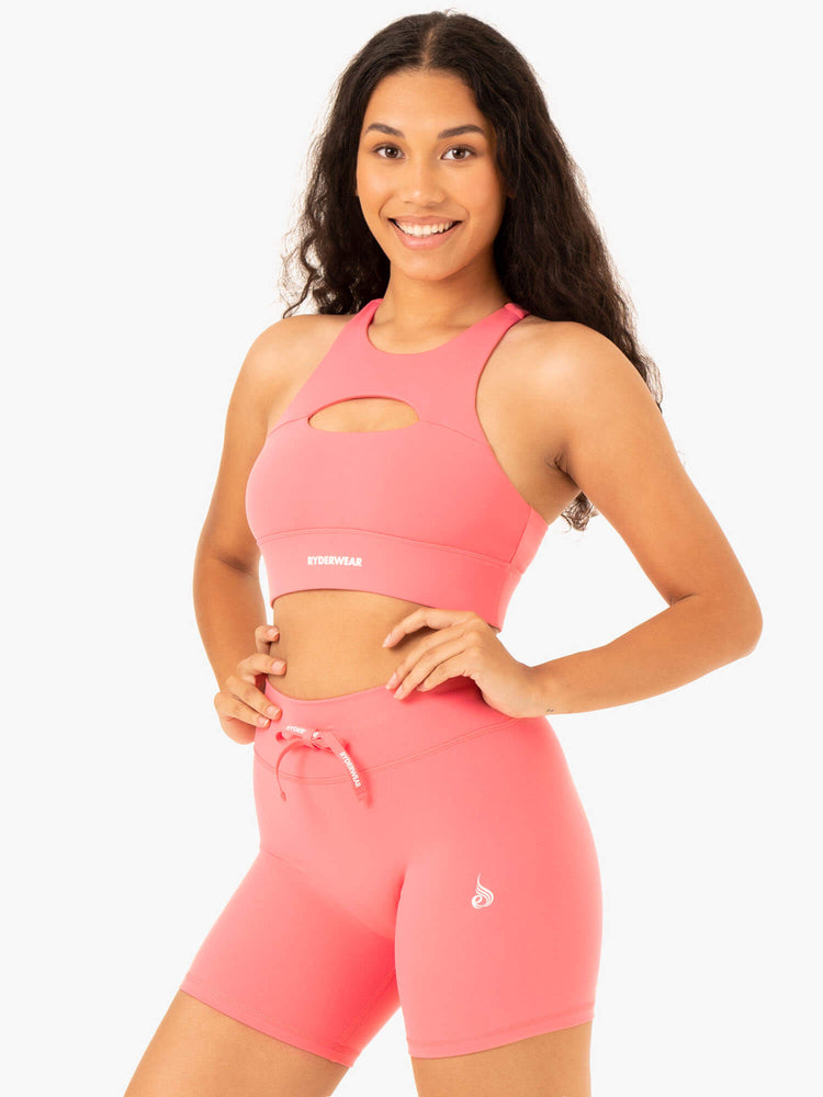 Soutien Gorge Sport Ryderwear Replay Cut Out Corail Femme | DGF-68088747