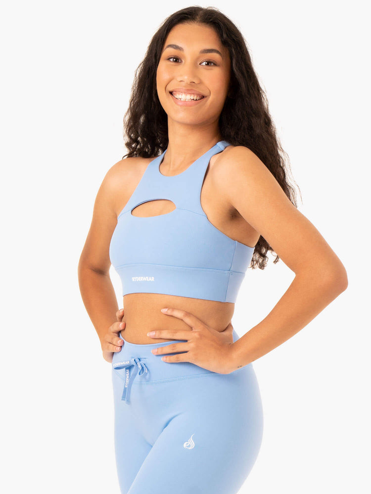 Soutien Gorge Sport Ryderwear Replay Cut Out Bleu Femme | JYP-08741049