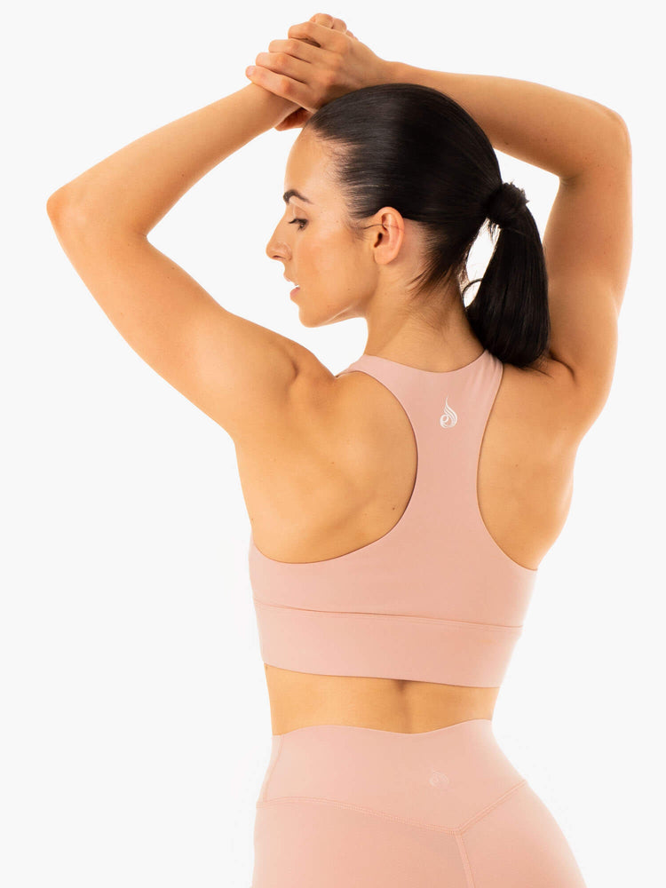 Soutien Gorge Sport Ryderwear Replay Cut Out Beige Femme | THI-97790020