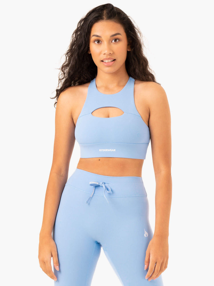 Soutien Gorge Sport Ryderwear Replay Cut Out Bleu Femme | JYP-08741049