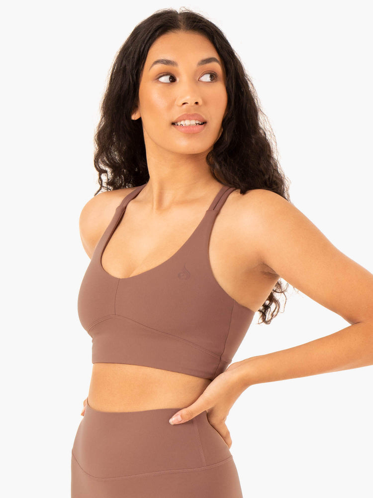 Soutien Gorge Sport Ryderwear Nkd Refine Beige Femme | VYE-71309413