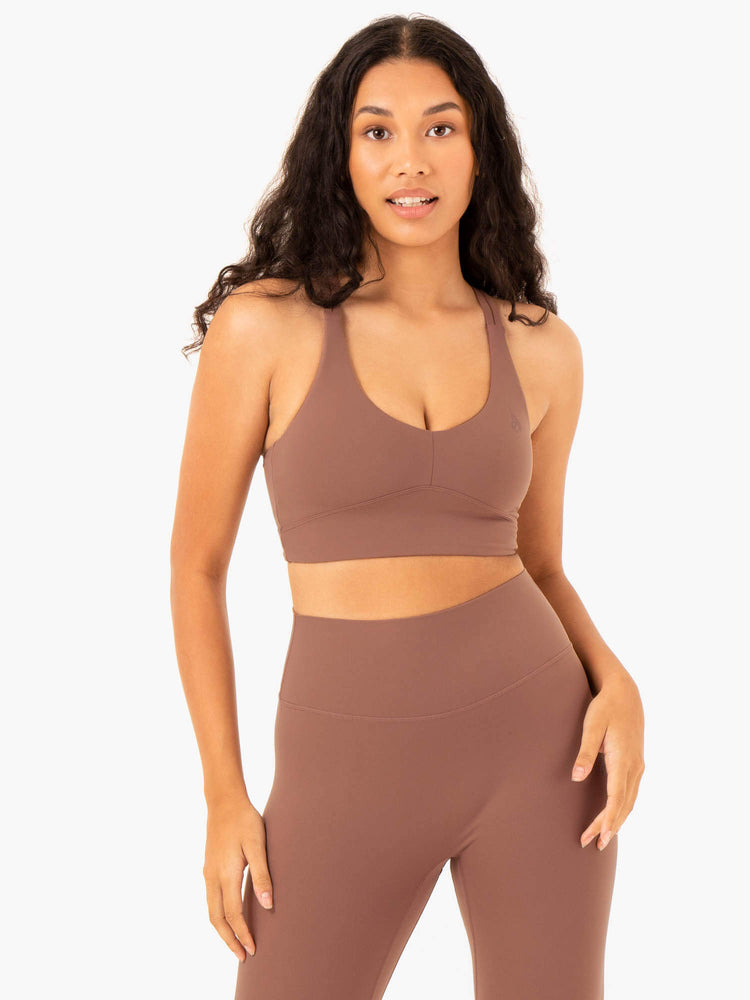 Soutien Gorge Sport Ryderwear Nkd Refine Beige Femme | VYE-71309413