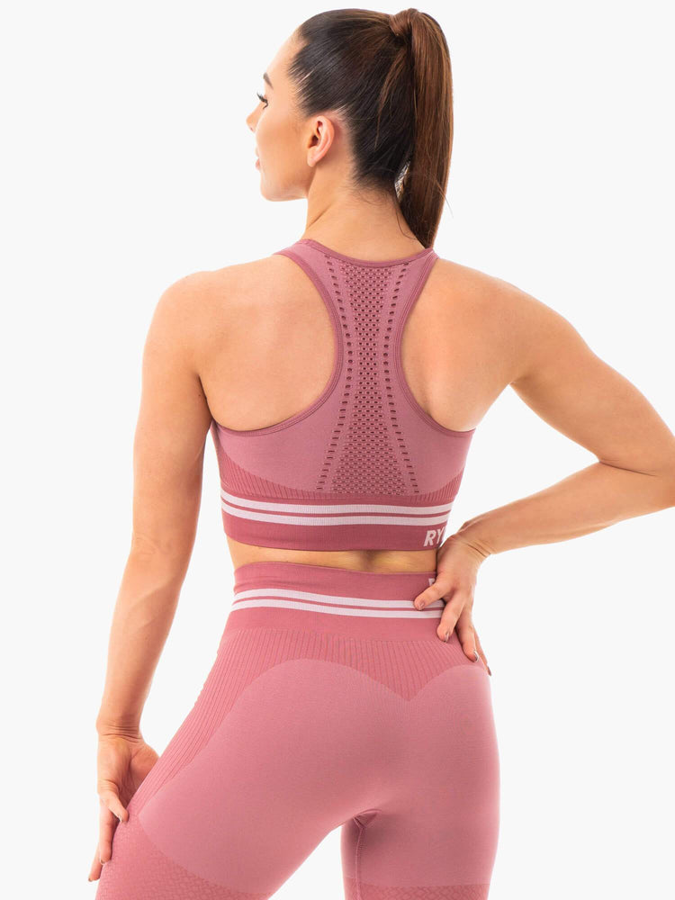 Soutien Gorge Sport Ryderwear Freestyle Seamless Longline Rose Femme | NCR-05828969