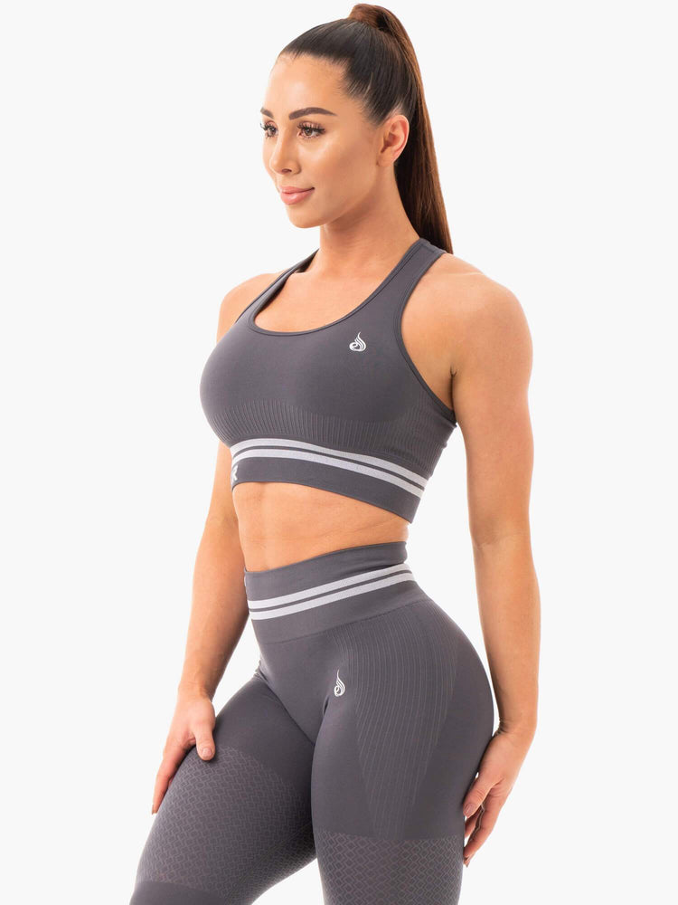 Soutien Gorge Sport Ryderwear Freestyle Seamless Longline Grise Femme | XCO-90151519